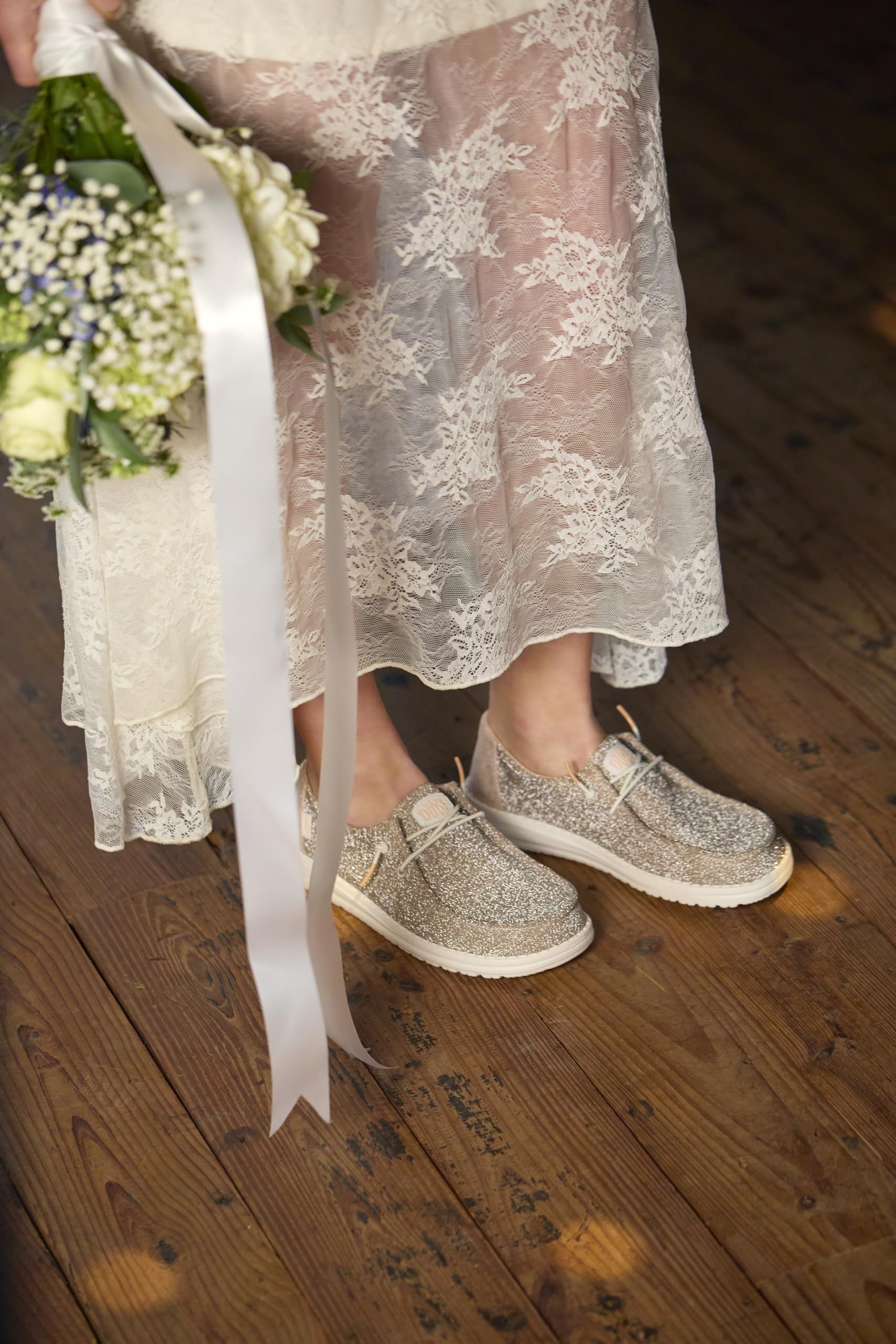 Hey Dude - Wendy Metallic Sparkle - Scarpe Donna Slip-On Sneakers - Mocassini