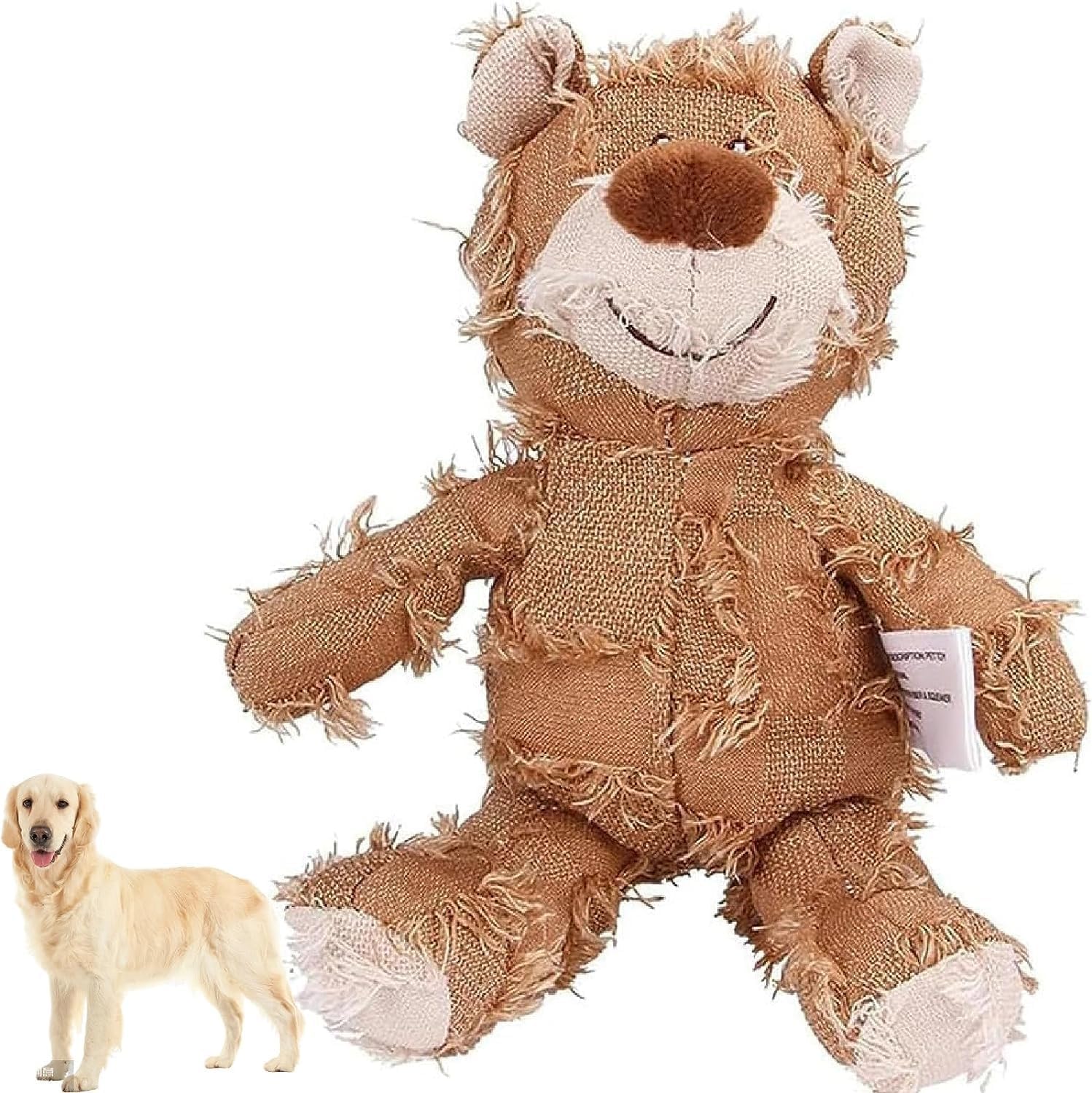 Kolarmo Oso robusto indestructible, juguete masticable de animales de peluche para perros, juguetes masticables indestructibles y no chirriantes para masticadores agresivos, perros grandes, juguetes