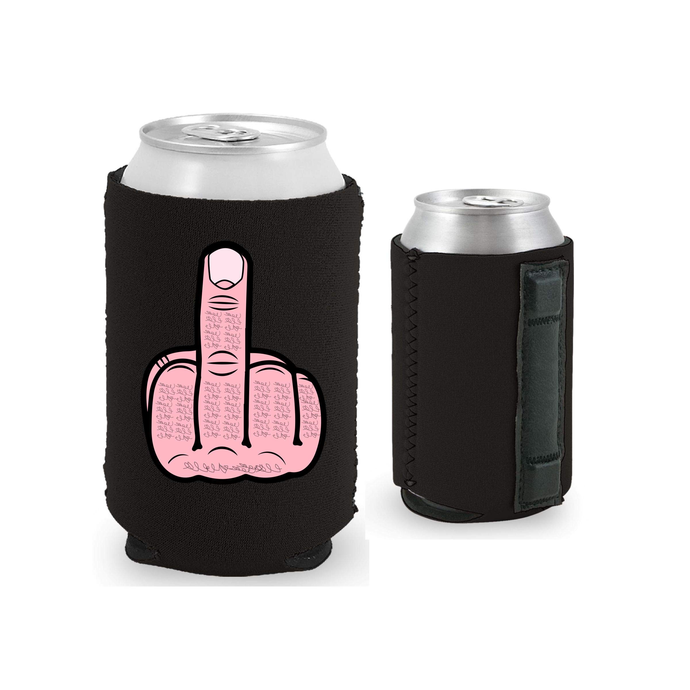Middle Finger Slim Can Coolie - Neoprene Can Holder For 12oz Slim Cans & Beer Bottles