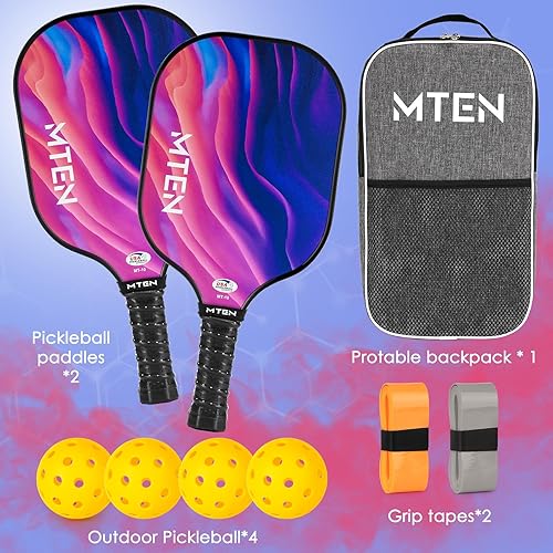 Vista 45 de Pickleball Paddles, USAPA Approved Fiberglass Surface Pickleball Set with Pickleball Rackets, Pickleball Paddles Set for Men Women azul (blue*1)