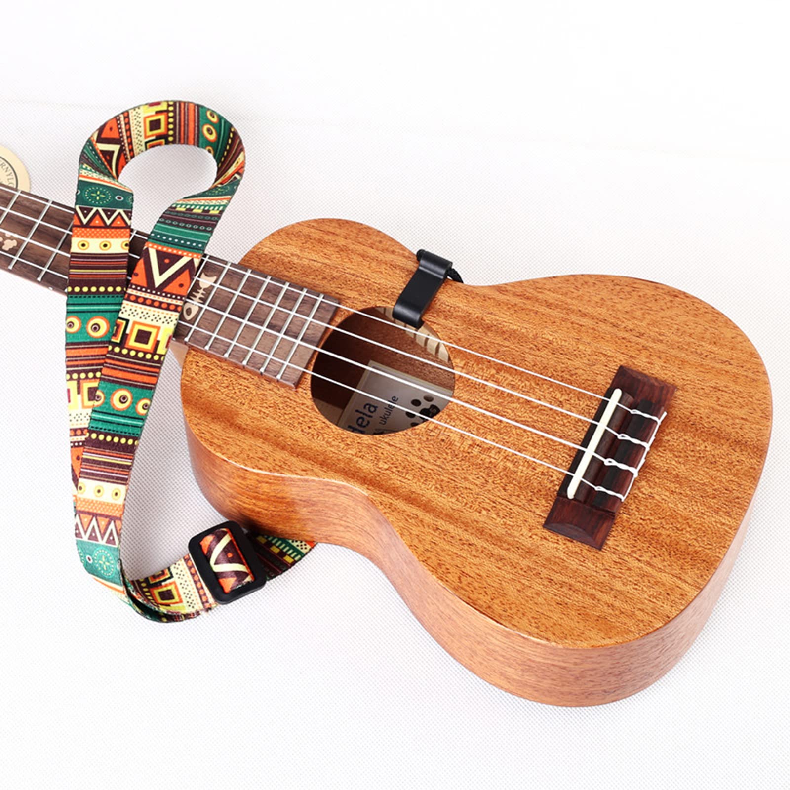 YOUNAFEN Ukulele Strap - Adjustable Ethnic Ukulele Shoulder Strap with J Hook - Multicolor Classic Style - Clip-on Guitar Accessories - Image 3