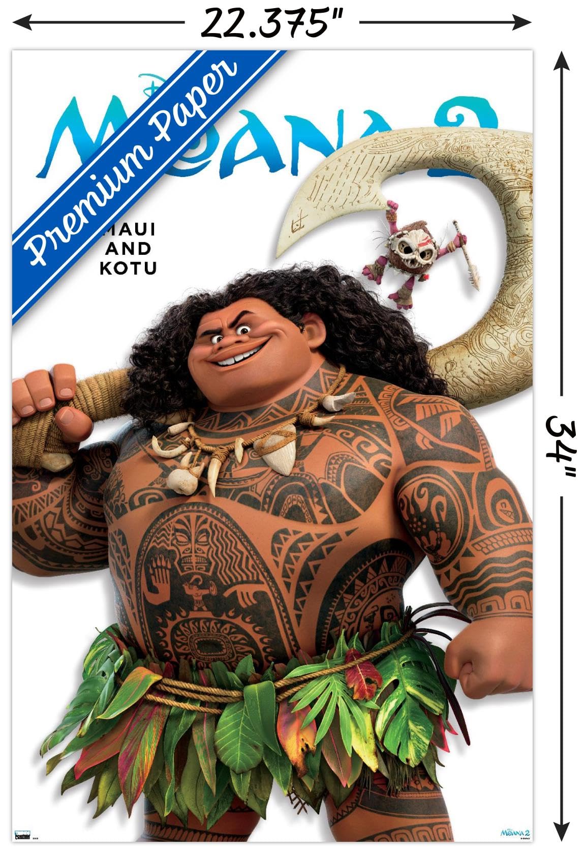 Amazon.com: Disney Moana 2 - Maui and Kotu Feature Series Wall