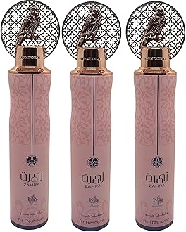 Arabian Air Freshener Bundle (3 x 300ml) Dubai, Luxury Scent, Long Lasting Fragrance (3 x Zahra)