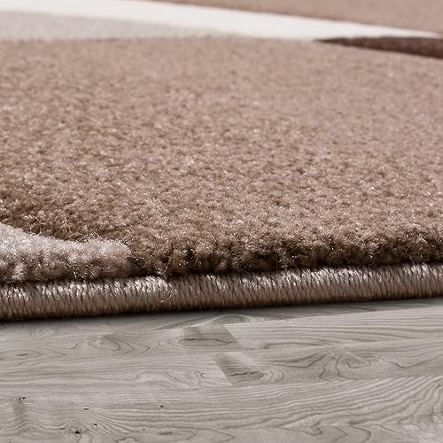 Miniatura 3 de Paco Home Alfombra moderna con diseño artístico en marrón crema, tamaño 2'8" x 9'10"