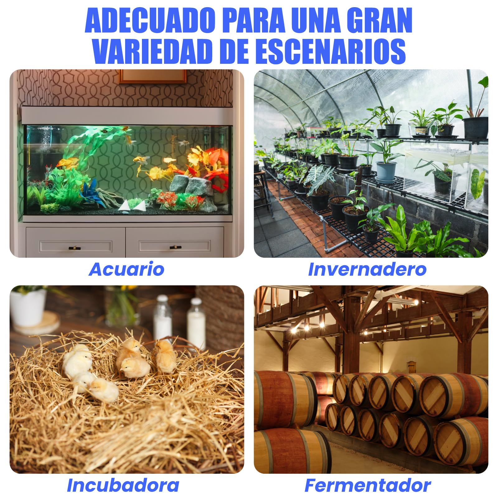 GlowUp Enchufe con Termostato, Termostato Digital para Reptiles Controlador de Temperatura con Temporizador, Regulador de Temperatura de Calefacción/Refrigeración para Acuario, Invernadero, Reptil