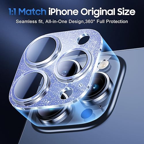 Miniatura 199 de UniqueMe [Paquete de 3 protectores de lente de cámara compatibles con iPhone 14 Pro Max/iPhone 14 Pro, vidrio templado, [compatible con fundas]