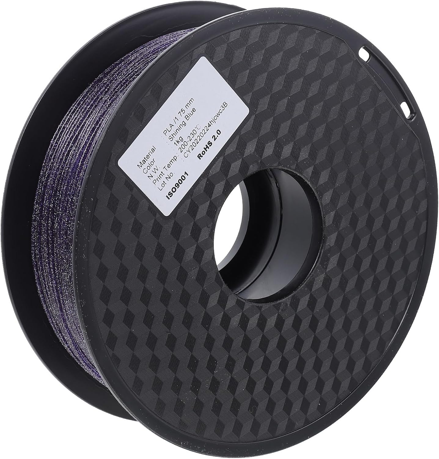 ABOOFAN Pla Filament 1.75mm 1kg Roll 3D Printing Filament Spool Blue Rainbow Color Professional 3D Printer Material for Fusion Deposition Printers Industrial