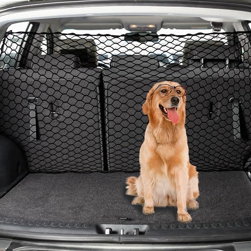 120 × 70 cm Barrera de Red Para Perro, Coche, Puerta de Barrera de Vehículo Ajustable