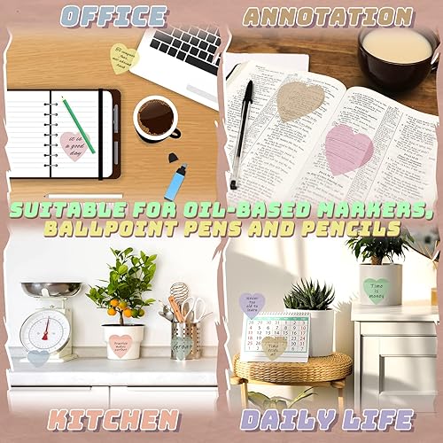 Miniatura 6 de 500 Pcs Transparent Sticky Notes Translucent Sticky Notes Transparent Self Sticky Annotation Waterproof Rainbow Color Memo Pad See Through Office
