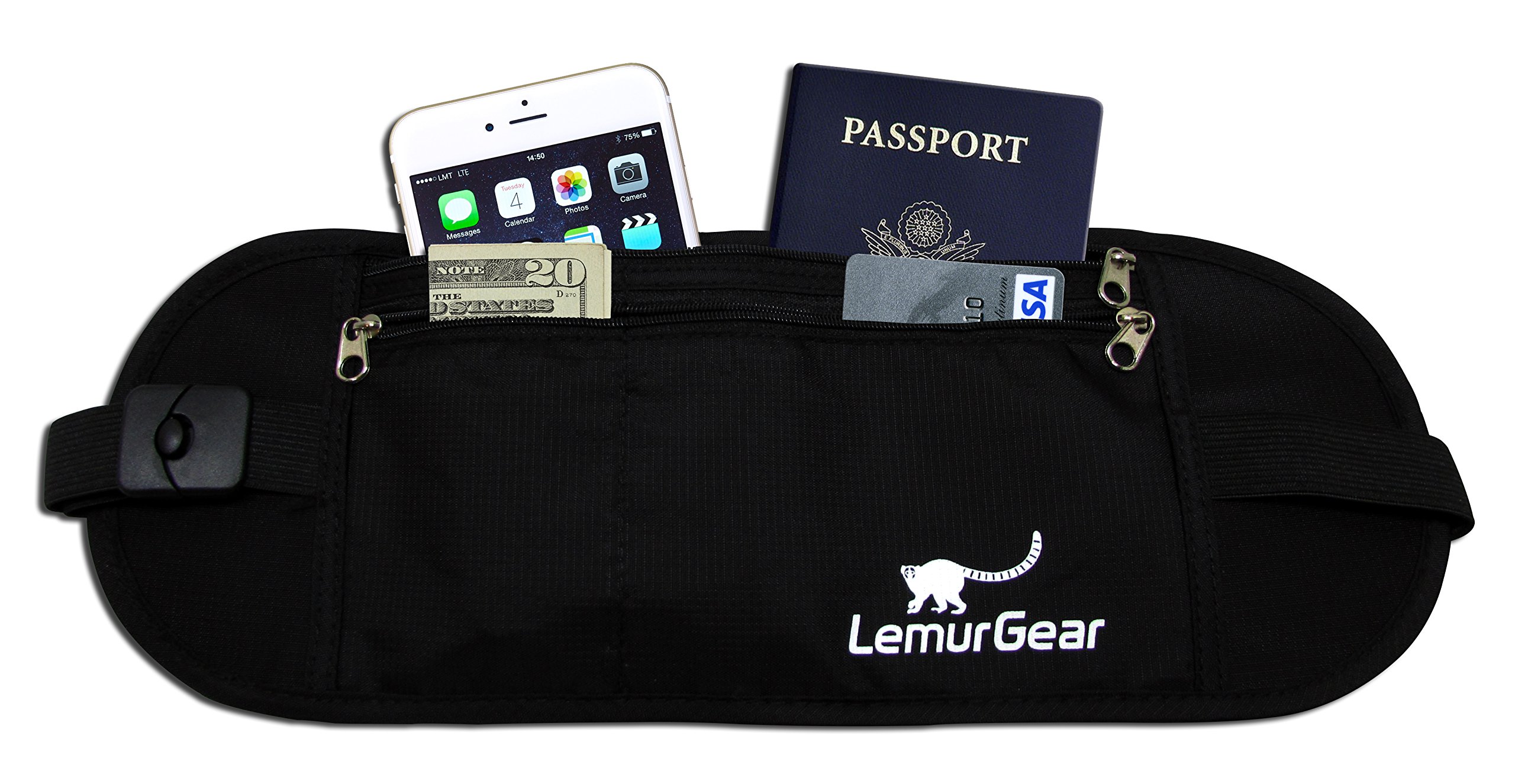 RFID-Blocking Hidden Travel Wallet for Cash, Passport, Credit Card, Phone & More