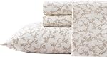 Laura Ashley Home - Flannel Collection - Sheet Set - 100% Cotton, Ultra-Soft Brushed Flannel, Pre-Shrunk & Anti-Pill, Machine Washable Easy Care, Twin, Mulholland Plaid Grey