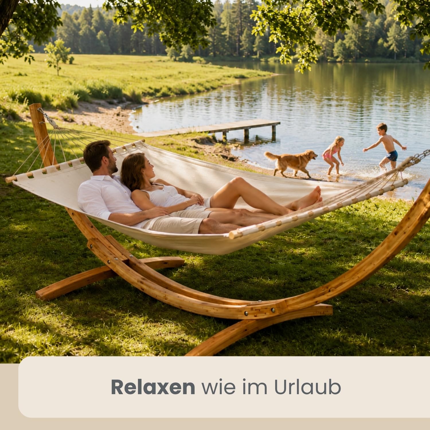 hängematte garten ohne gestell AMANKA XL Hängemattengestell 325 cm – stabiles Outdoor Holzgestell für Hängematten bis 2 Personen – wetterfester Holzständer für Terrasse oder Jagdhandschuhe & Jagdschals online Brown Box Type:Black