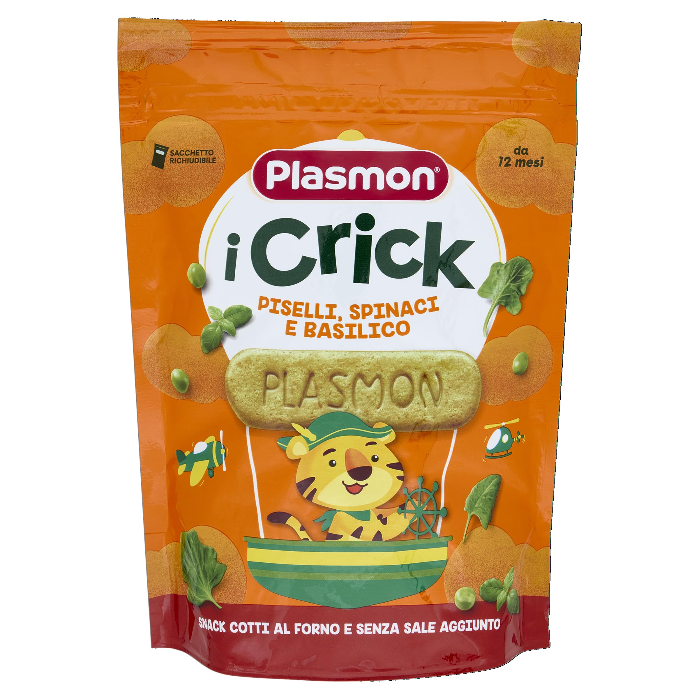 Plasmon Crick - Piselli Spinaci Basilico 6x100g