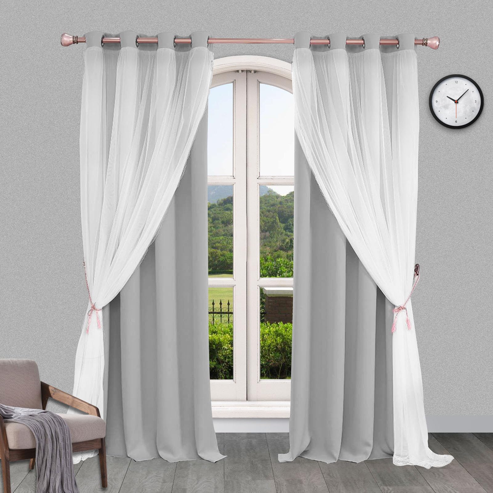 Tende Oscuranti Lino Bianco Diraysid - 100% Blackout Per Camera Da Letto