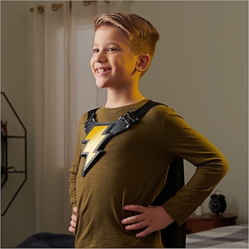 Miniatura 7 de DC Comics, Traje de guardián de Adam negro, capa y placa de pecho, disfraz de película de Adam negro para niños y niñas a partir de 4 años