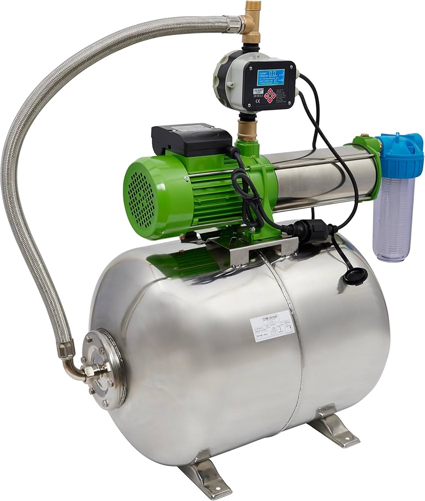 Hauswasserwerk 8,5 Bar CHM GmbH Edelstahl Tank 100 L 1,5 Kw 8,5 Bar