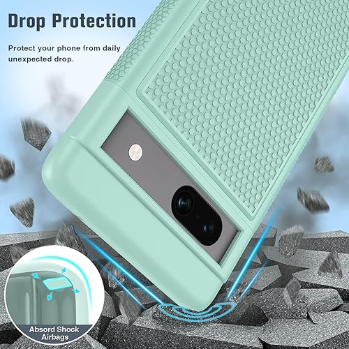 Miniatura 3 de FNTCASE Funda para Google Pixel 7a funda protectora de doble capa resistente para teléfono celular, resistente a prueba de golpes, con parte trasera