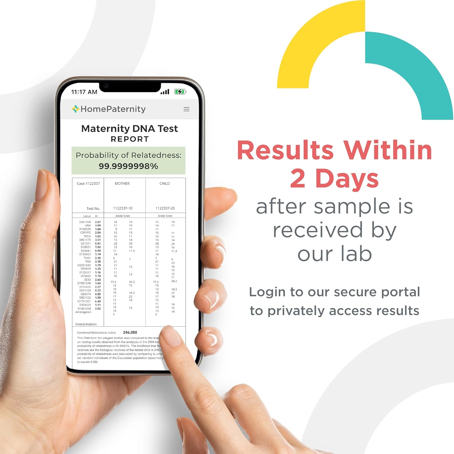 HomePaternity Maternity DNA Test, Fast Results, Highest Accuracy Available with Up to 34 Genetic Markers Tested, All Lab Fees & Shipping Included, Determine Bio-Mother