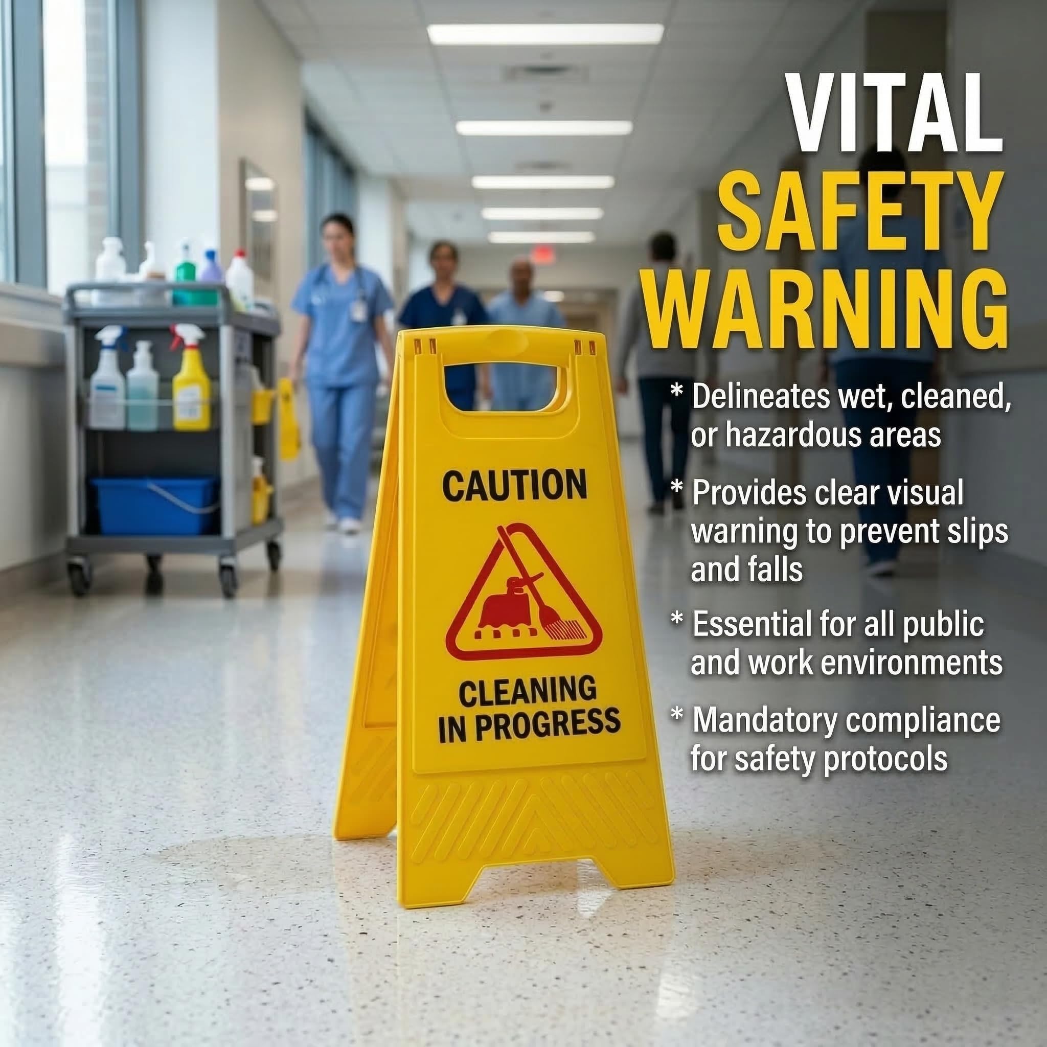 Cleaning in Progress Sign - Safety Warning Board -3 Cleaning in Progress Sign - Safety Warning Board -3