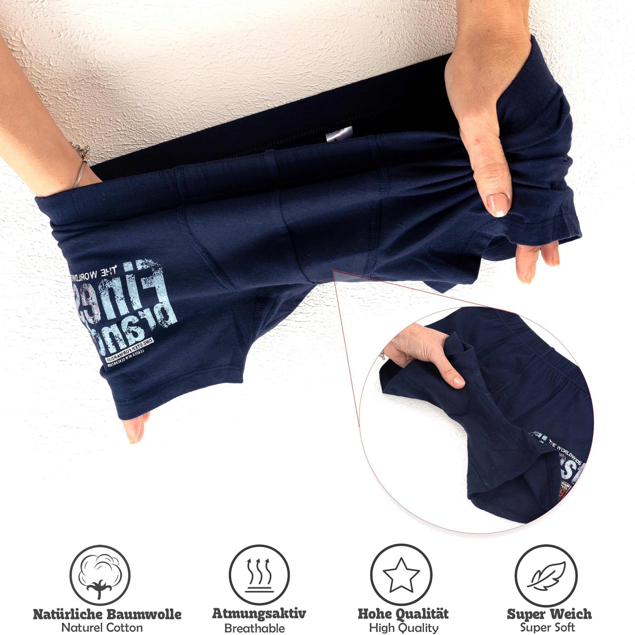 LOREZA ® 10 Boxers pour garçon sous-vêtements Culotte en Coton 2 à 15 Ans