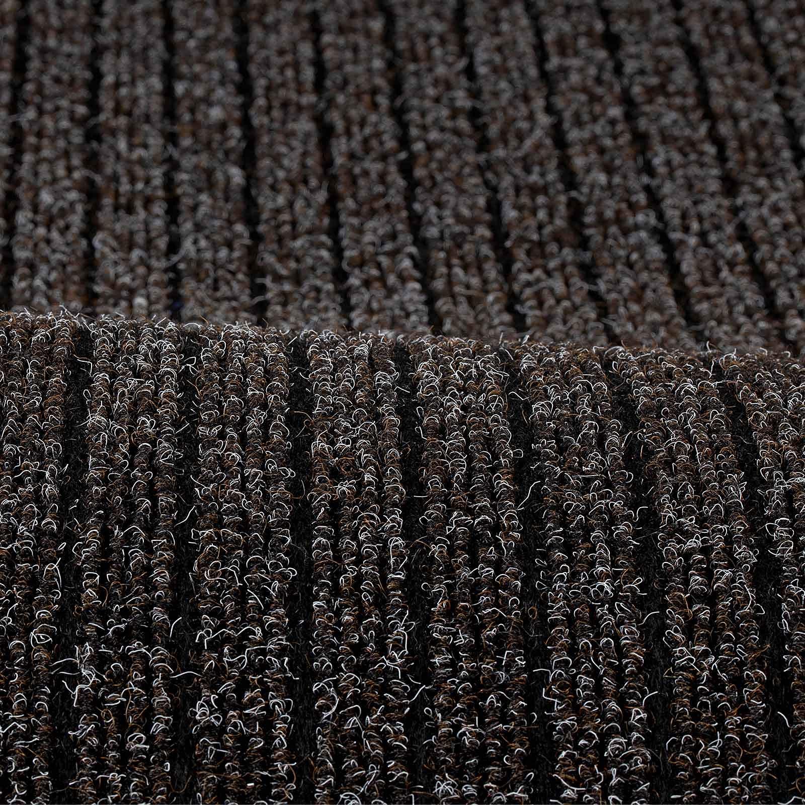 Floordirekt Zerbino Dura | Robusto e Resistente | Disponibile in molte misure e colori | Zerbino antiscivolo per interni ed esterni (Marrone, 66 x 185 cm)
