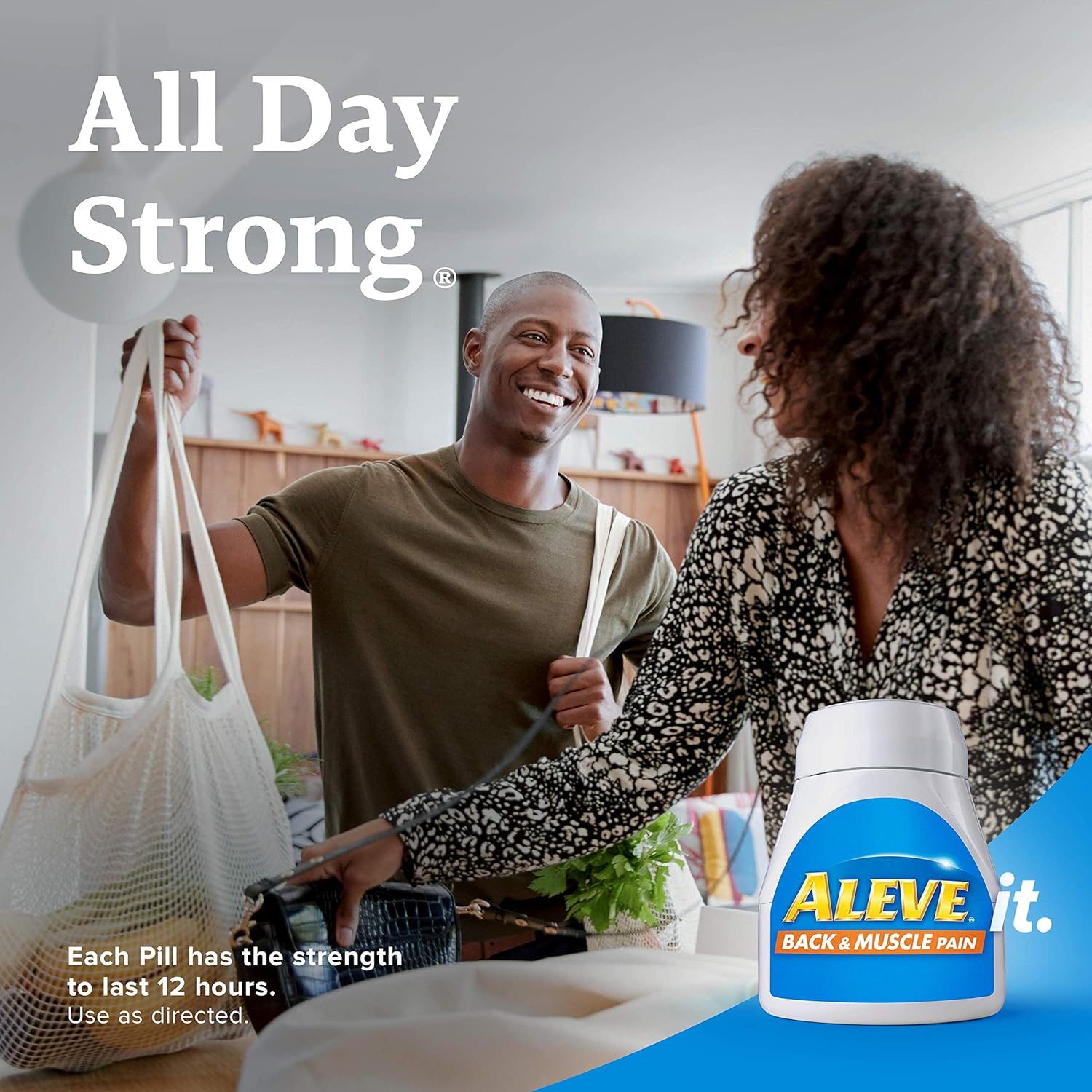 Aleve Back and Muscle Pain Tablets, Fast Acting All Day Targeted Relief for Headache, Muscle, and Back Pain, Naproxen Sodium Capsules, 220 mg, 250 Count : Health & Household