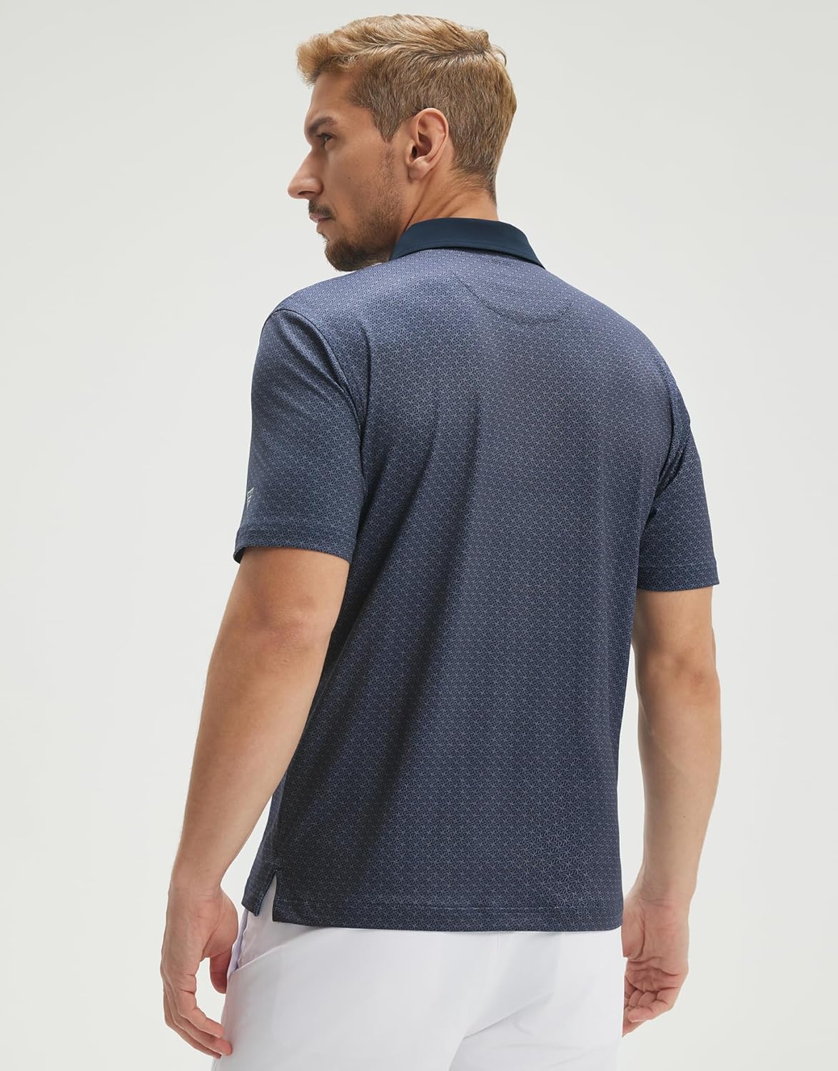 M MAELREG Golf Shirts for Men Short Sleeve Print Patterns Moisture Wicking Performance Lightweight Collared Mens Polo Shirts