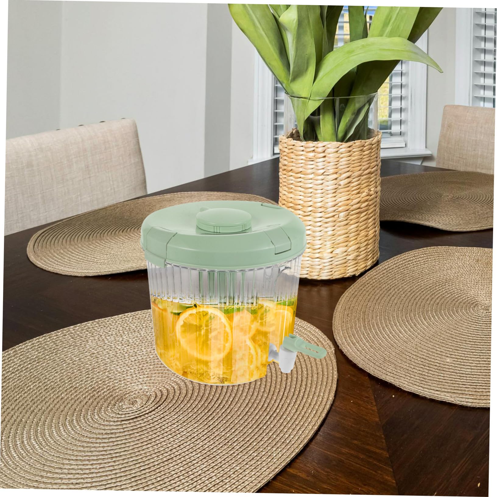 HEALLILY Brocca per succo di capacità con beccuccio per tè alla frutta prodotta a freddo e acqua refrigerata Dispenser di bevande in plastica per uso alimentare per frigorifero rubinetto per
