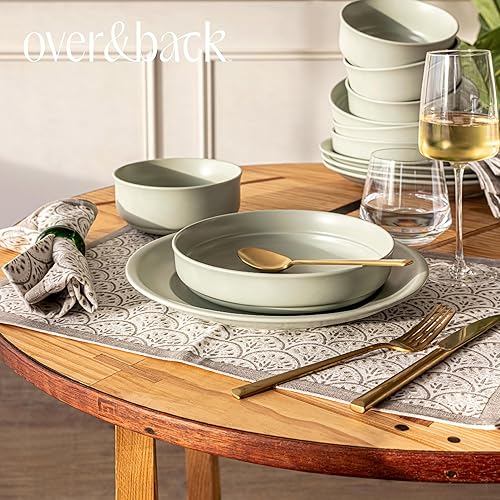 Miniatura 7 de over&back Juego de 4 manteles individuales bloqueados a mano, coloridos manteles individuales para mesa de comedor, cada mantel individual es único,