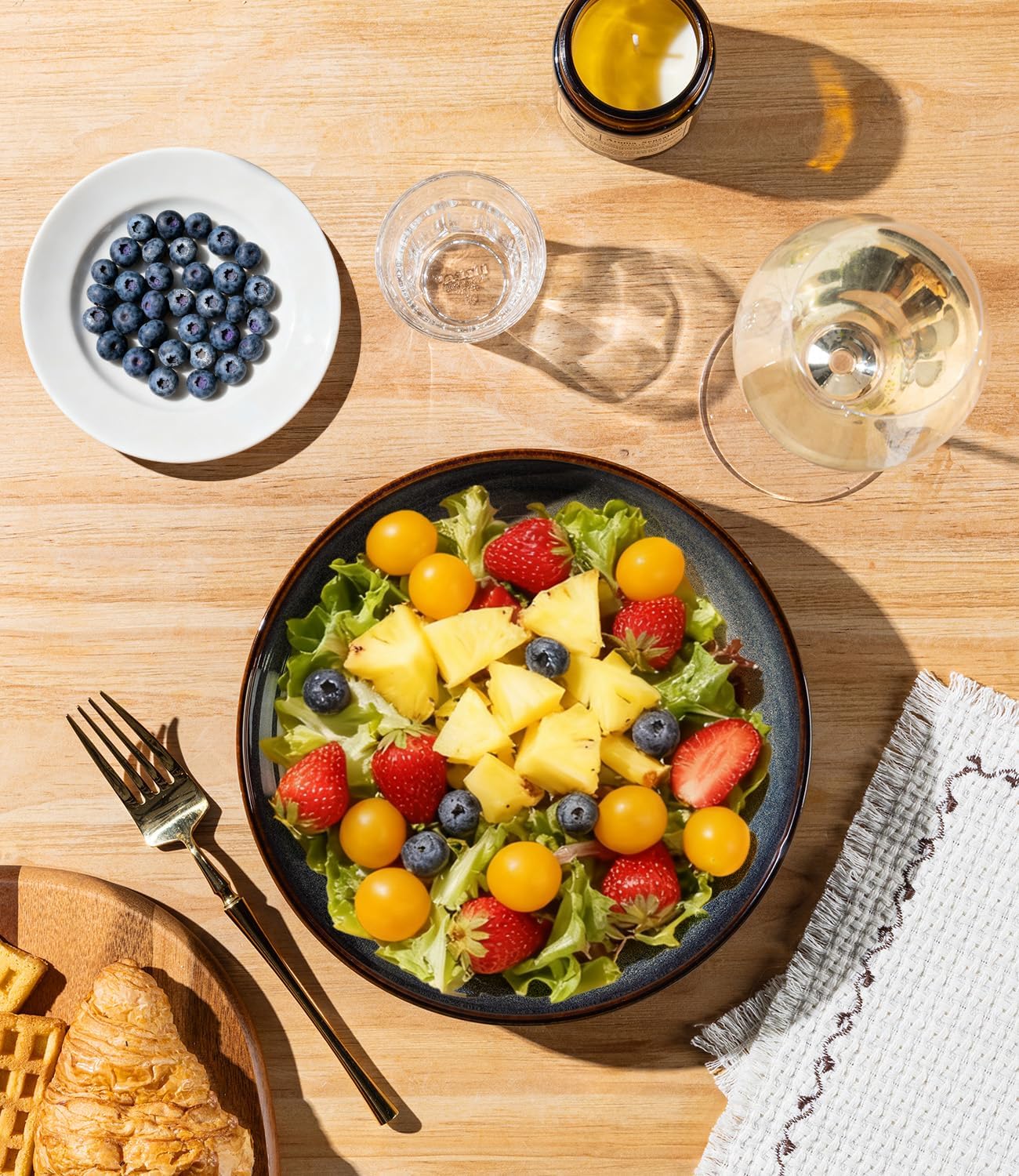 theterra 8.5'' Ceramic Pasta Bowls, Salad Bowls Set of 4, Stoneware Serving Bowls for Fruits, Noodle, Dinner, House-warming Wedding Present, Coca Mocha