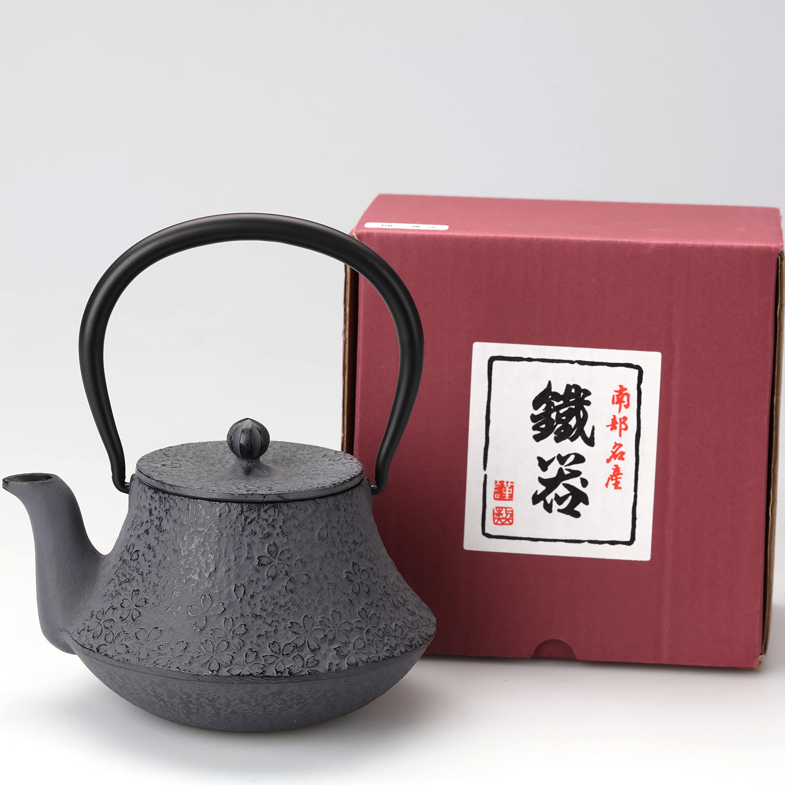 Amazon | 南部鉄器 鉄瓶 急須 富士桜 0.4L 茶こし付 直火 日本製 金気 