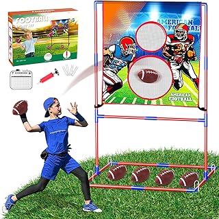 Clemas Throwing Target Game - American Football - Football Gifts for Kids 6-8 Boys 8-12 - Inspired Outdoor Fun for Childre...
