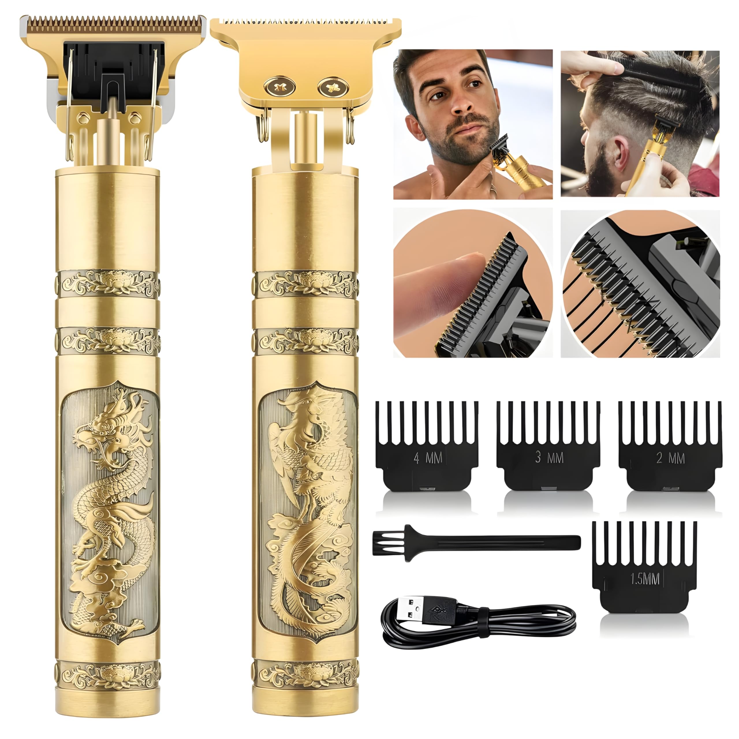 Sigma Trimmer Men, Hair Clipper Professional Electric Shaver T-Blade Trimmers for Beard, Hairs, Moustache & Body Zero Gapped Dragon Design Shaving Machine with 4 Size Guide Combs Mens Grooming Kit (B0DDYHYHZG) Amazon Price History, Amazon Price Tracker