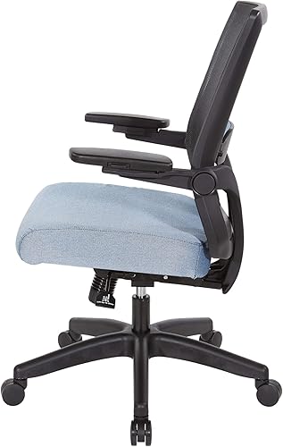 Miniatura 38 de Space Seating 867 Series - Silla de administrador ajustable con respaldo de malla transpirable, soporte lumbar y brazos abatibles acolchados,