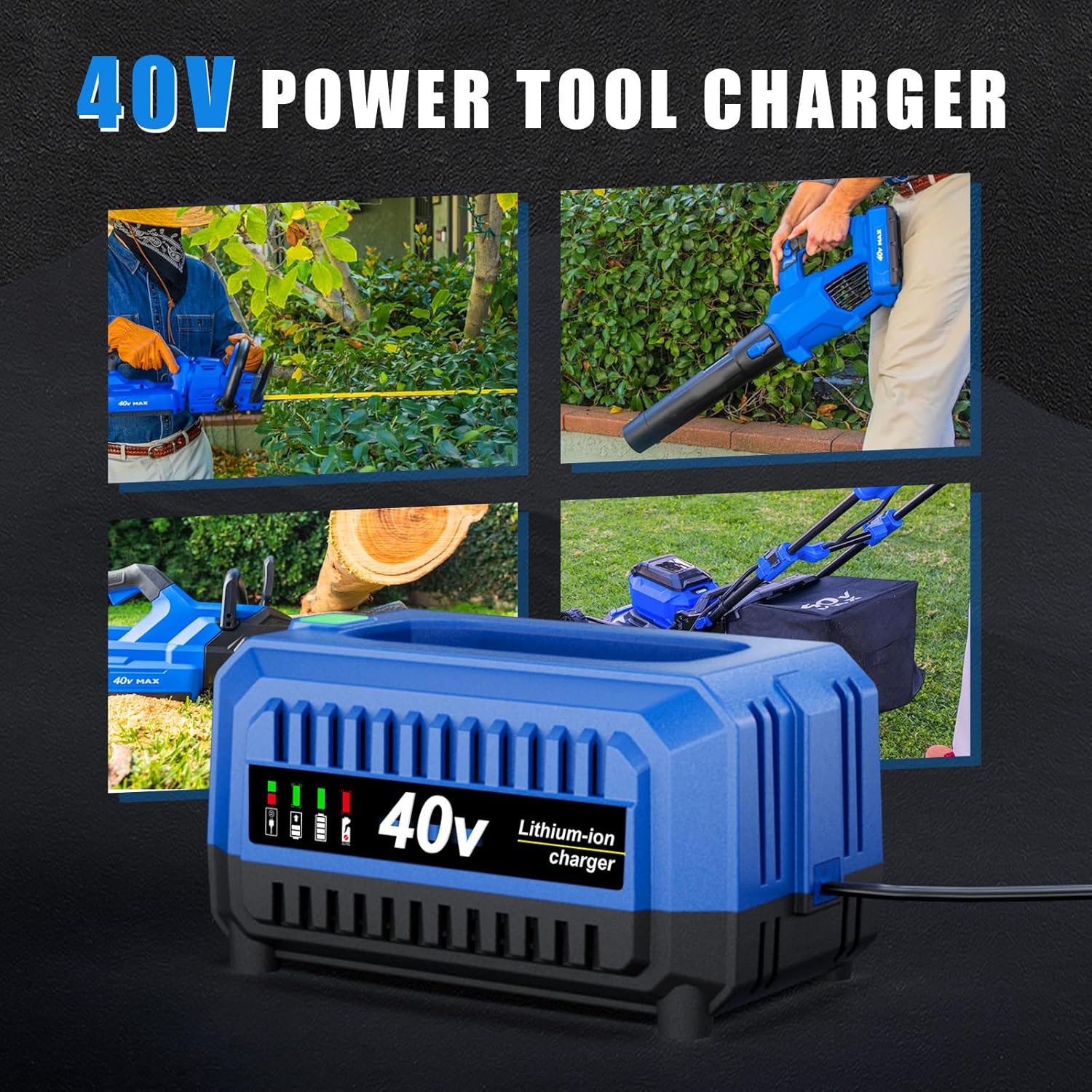 40V Replacement Charger Compatible with Kobalt 40V Battery Charger for Kobalt 40 Volt Cordless Power Tools KB240-06, KB440-03, KB2540C-06, KB640-03, KB640-06, KB245-06 Models
