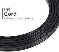 Vista 3 de GE Cable de extensión plano de 3 salidas de 3 pies, cable de extensión a tierra con múltiples tomas, extensor de salida de 3 clavijas, enchufe