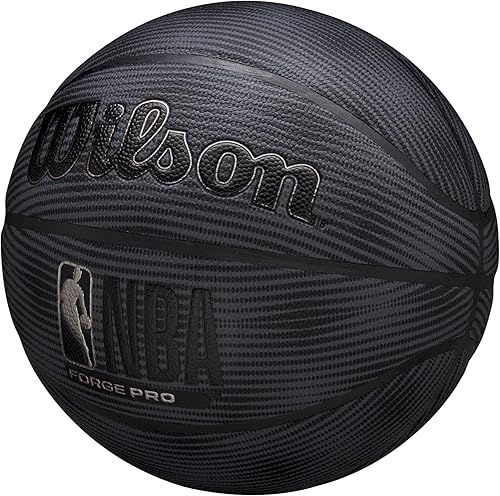 Vista 2 de WILSON NBA Forge Pro Midnight - Baloncesto en interiores y exteriores, negro/plateado, tamaño 7-29.5 pulgadas Negro medianoche