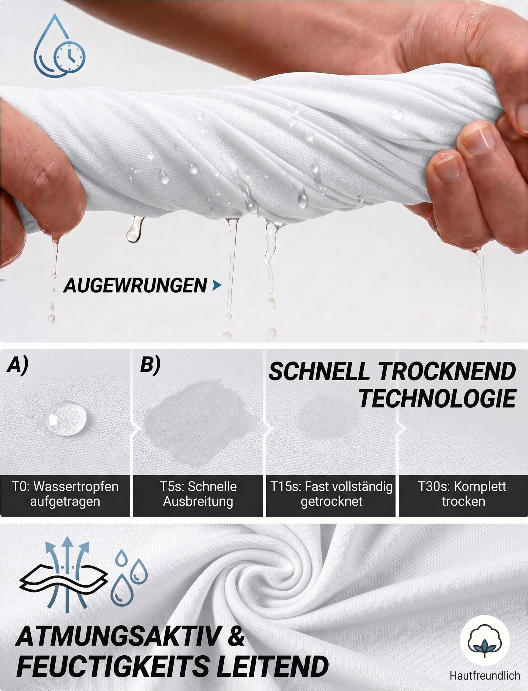 PINSPARK Poloshirt Herren Kurzarm Hemd Atmungsaktiv Golf Shirt Sommer Schnelltrocknend Sport Polohemd Männer Basic Polo Shirts Leicht Sportshirt Tennis Shirts