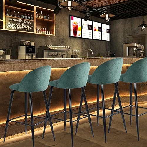 Miniatura 7 de FurnitureR Juego de 2 taburetes de bar modernos de 30 pulgadas, taburetes de isla de cocina para interiores, taburetes de mostrador con patas de
