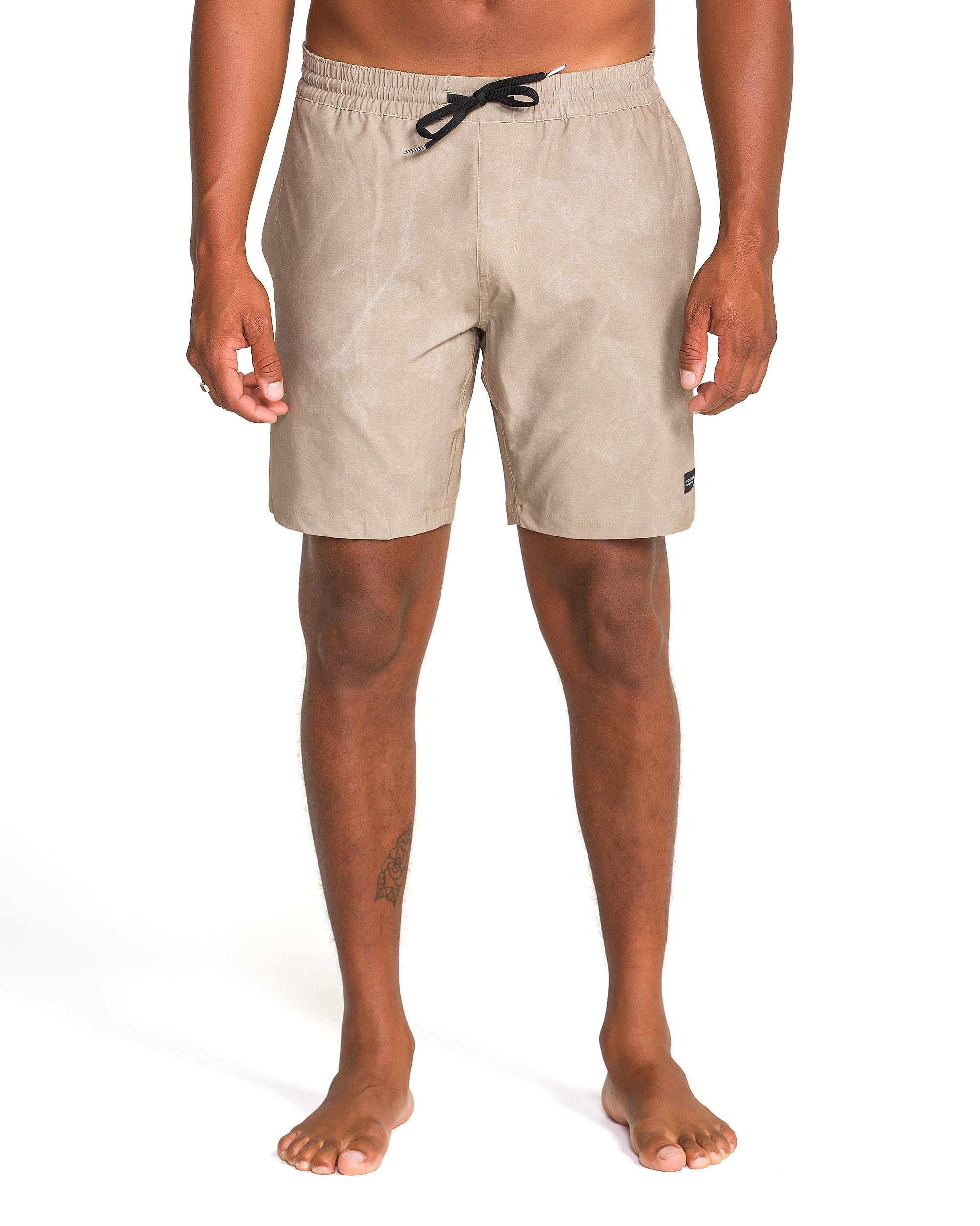 volcom Men's Stones 18" Elastic Waist Hybrid Shorts – Quick-Dry Stretch Fabric Drawstring Mesh Pockets-picture-27