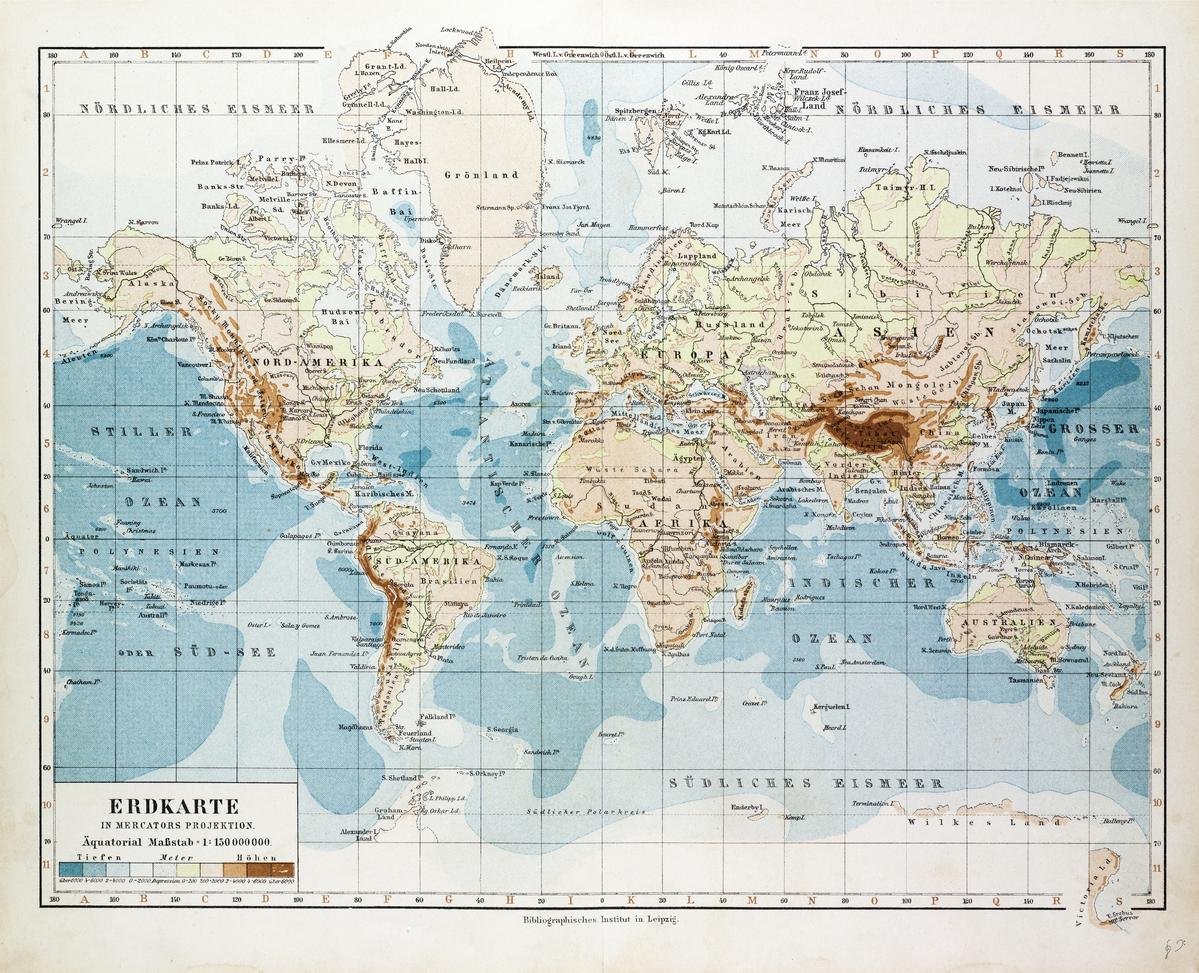 Lundkarteラントカルテ Amazon.com: Artokoloro Map of The World in German (1899) - 25