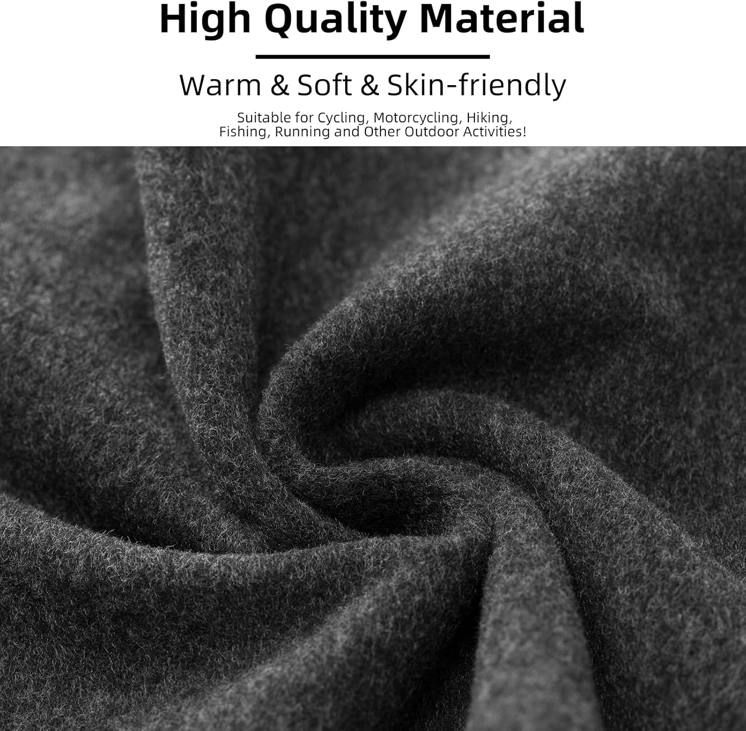 ROCKBROS Neck Gaiter, Winter Face Cover Windproof Neck Cover, Neck Gaiters for Men Women, Soft Fleece Neck Warmer - Image 4