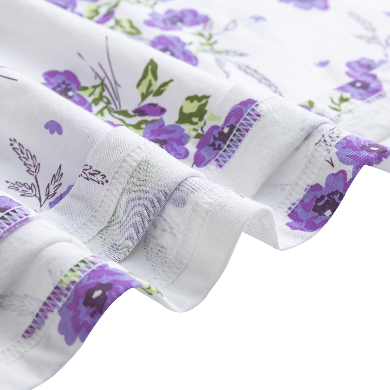 Keyocean Women Nightgowns, Soft 100% Cotton Lightweight Short Sleeve Night-dresses for Ladies - Image 8