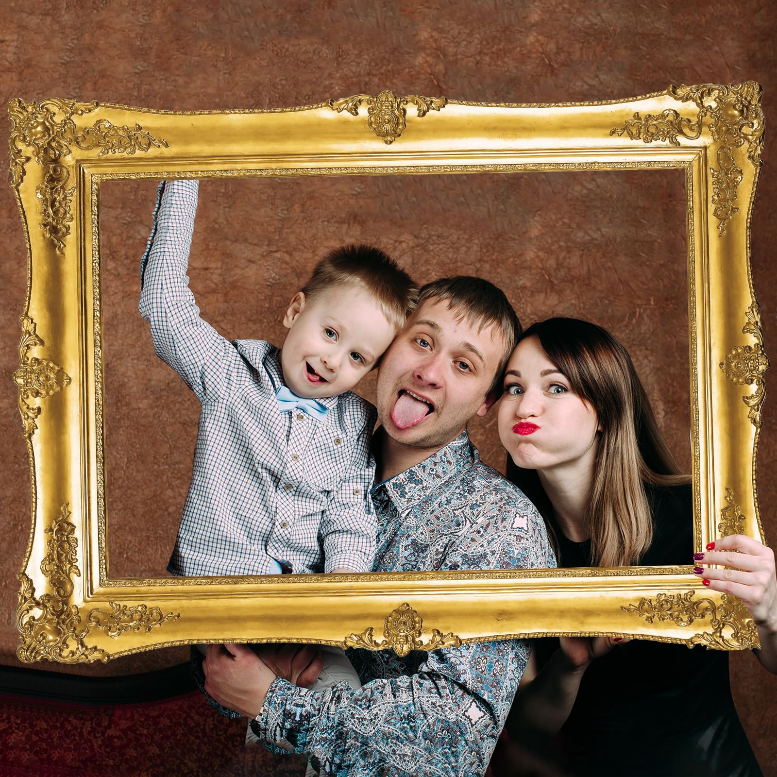 Amazon.co.jp: 大型フォトブース小道具 32 x 24インチ ゴールド 写真