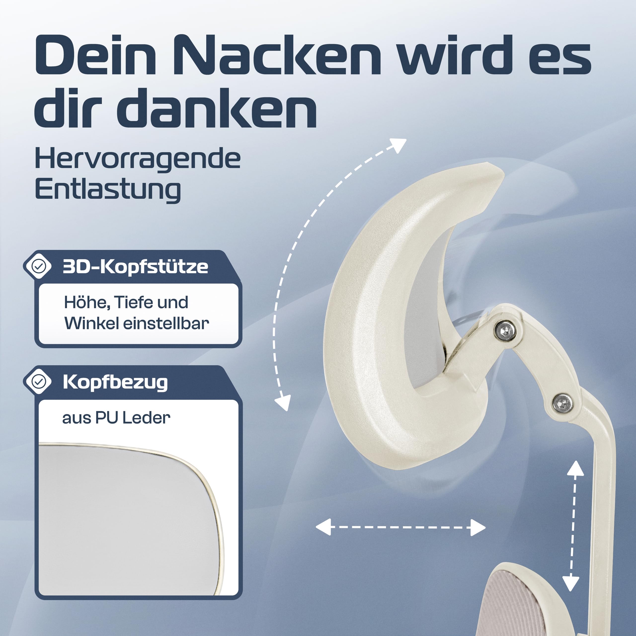 CLOUVOU CleverSeat Bürostuhl Ergonomisch [TESTSIEGER] | Drehstuhl 150kg Schreibtischstuhl | Büro Stuhl & Gaming Stuhl | Home Office Chair Ergonomic | Atmungsaktiver Computerstuhl