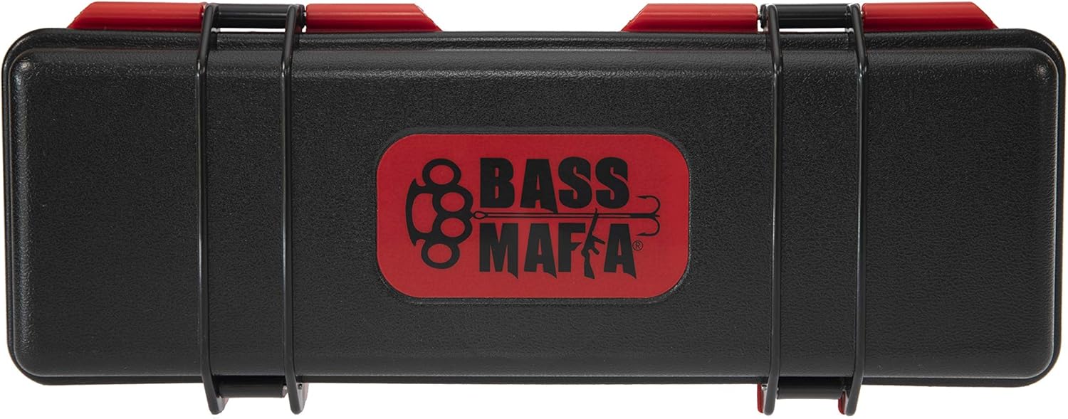 Bass Mafia Blade Coffin | Heavy-Duty Tackle Box for Jigs, Lures, Baits, Attractants, & Hooks | Waterproof Fishing Equipment Organizer | 14.8x5.5x4.5