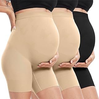 XNHAN Secret Fit Shaper Panty - Seamless Maternity Shapewear for Dress, Belly Support, Prevent Thigh Chaffing, S-XXXL