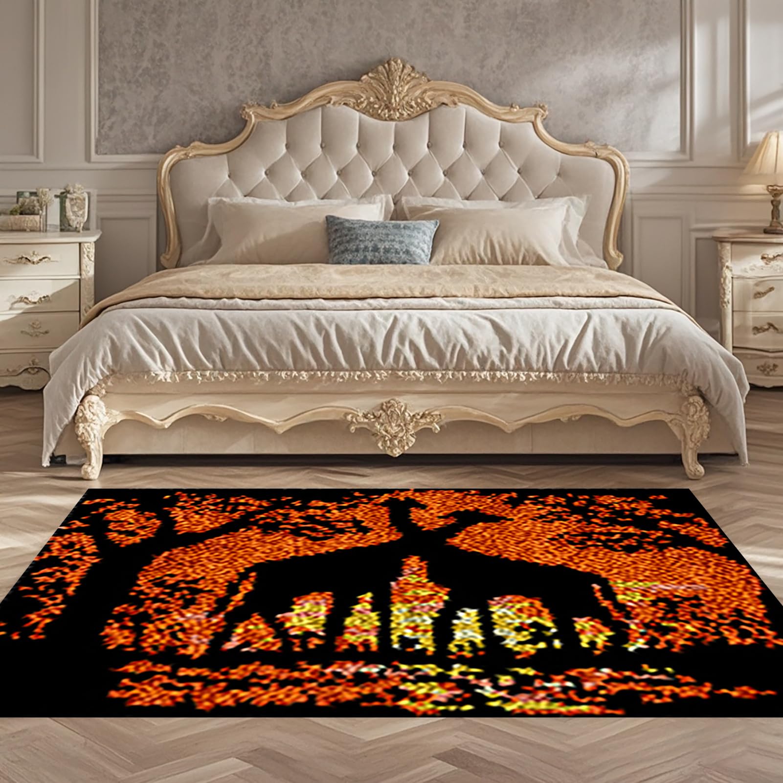 55 x 75 cm Knüpfteppich Zum Selber Knüpfen Knüpfen Set Erwachsene Knüpfteppich Teppich Kits DIY Knüpfteppich Knüpfpackung Knüpf Teppich Set Teppich-Kits Mit Klapphaken für Erwachsene Und Kinder