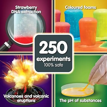 Science4you 250 Science Experiments for Kids – Have Hours of Fun with This Educational Science Kit, Learn Physics, Chemistry, Geology & Biology, Educational Toys, Gifts for Boys & Girls 8 9 10 11+