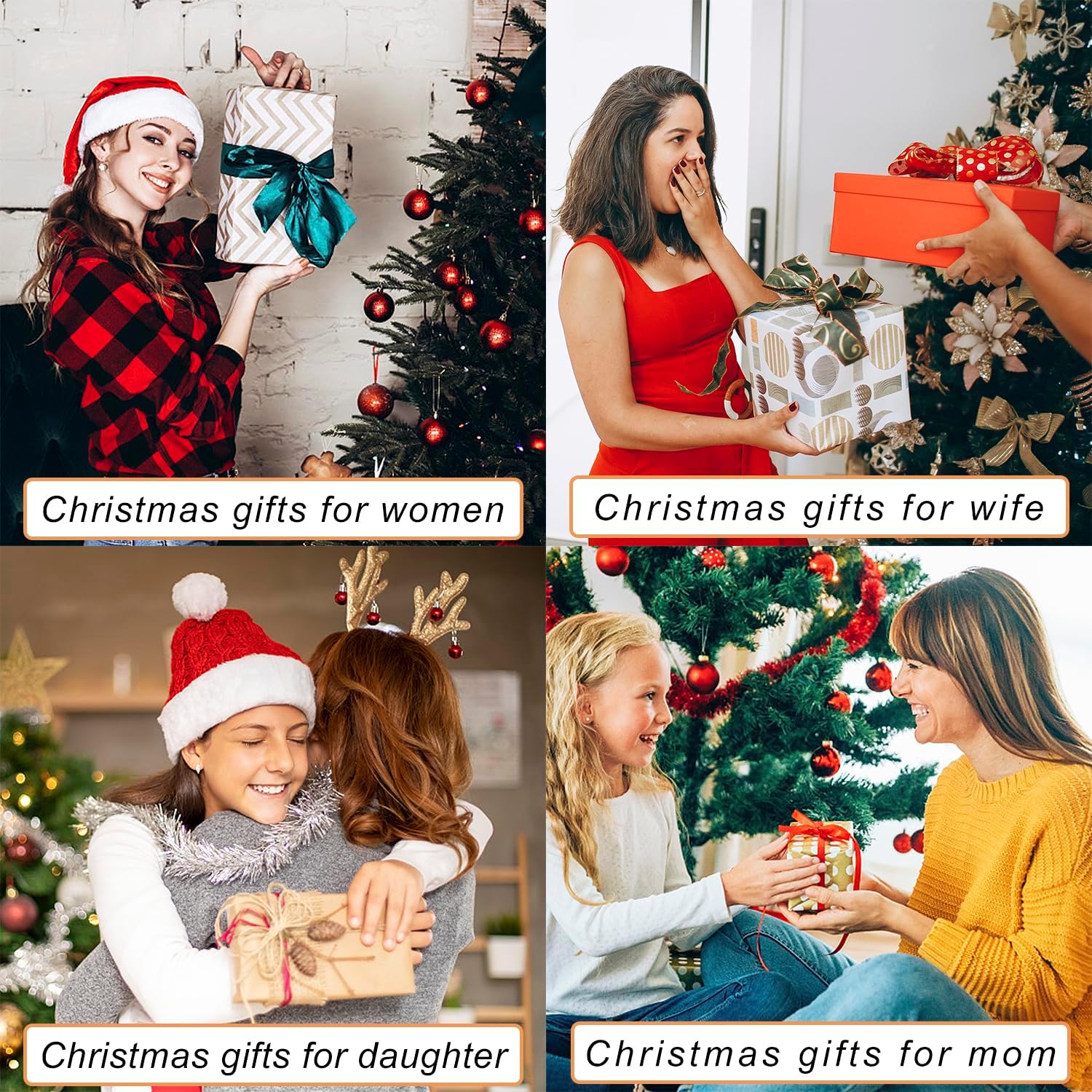 Taouzi Christmas Bracelets for Women Bulk Christmas Jewelry Set Handmade Clay Beads Stretch Surfer Heishi Bracelets Xmas Friendship Jewelry Xmas Gifts for Women - Image 6